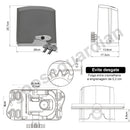 Kit Motor Ppa 1/4HP Dz Rio Portão Eletrônico Deslizante 400kg