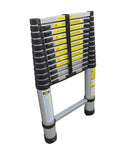 Escada Telescópica Evolux 12 degraus 3,8mAlto Alcançe Fácil Armazenagem e Transporte Sapata de Borracha Trava de Degraus - LinhaEvolux