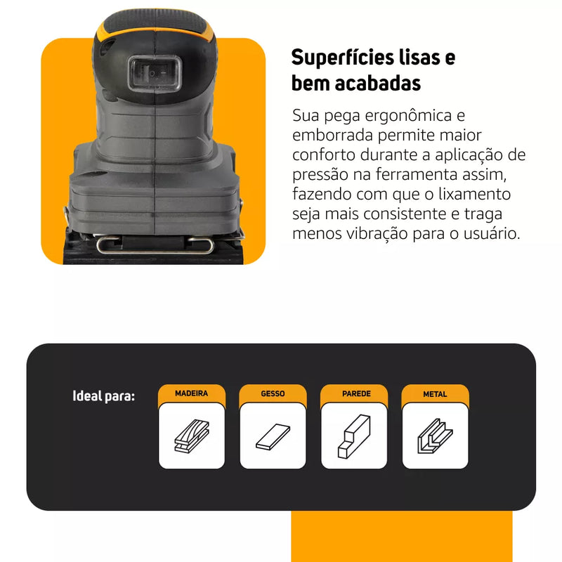 Lixadeira Orbital Wap Elo 250 1/4 Velocidade 14000 OPM 250W 127V
