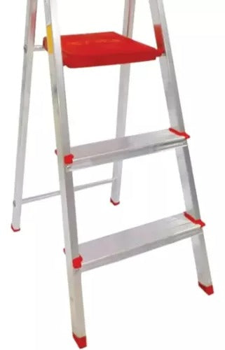 Escada De Alumínio Dobrável Compacta com 3 Degraus