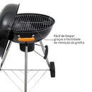 Churrasqueira a Bafo Carvão com Rodas 96x64cm Phoenix Alfa Naterial